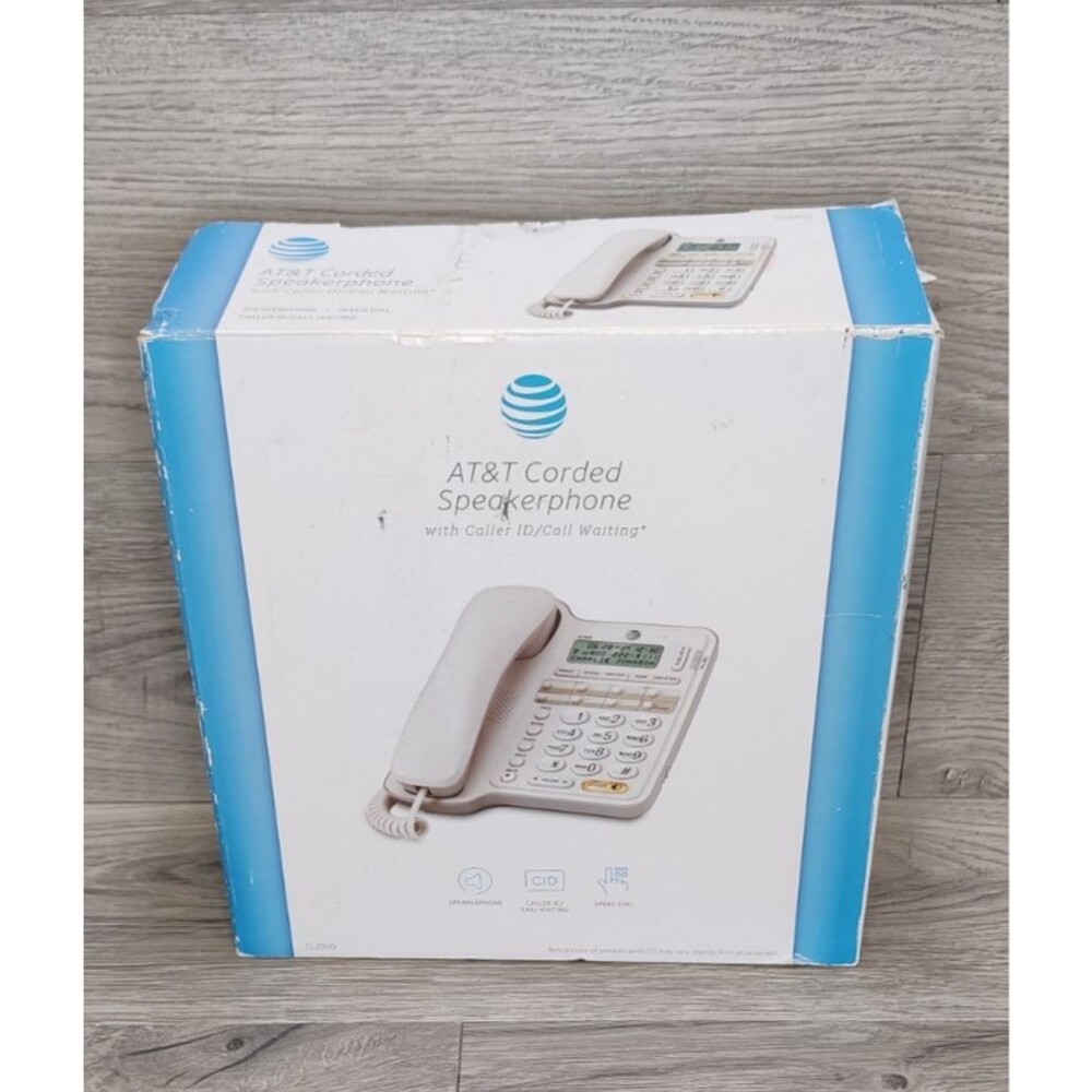 AT&T CL2909 Corded Speakerphone Caller ID Call Waiting White Phone New Open Box